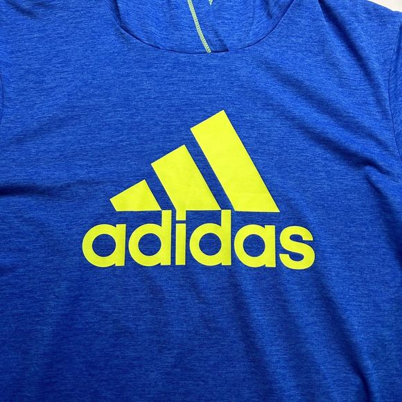 Adidas Boys ClimaLite Logo Screen Print Pullover Lightweight Hoodie size L 14/16 - Picture 3 of 7